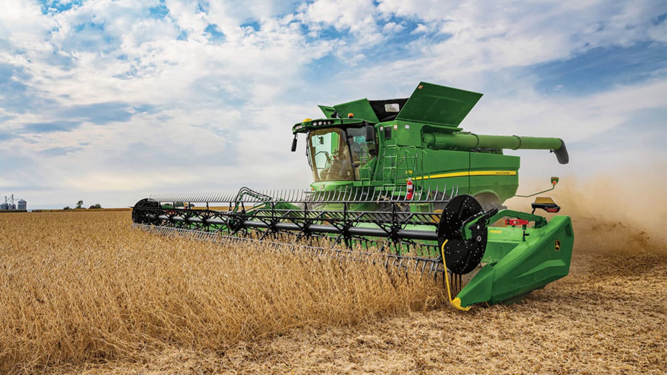 HD45F Hinged Frame, Flexible Cutterbar Draper
